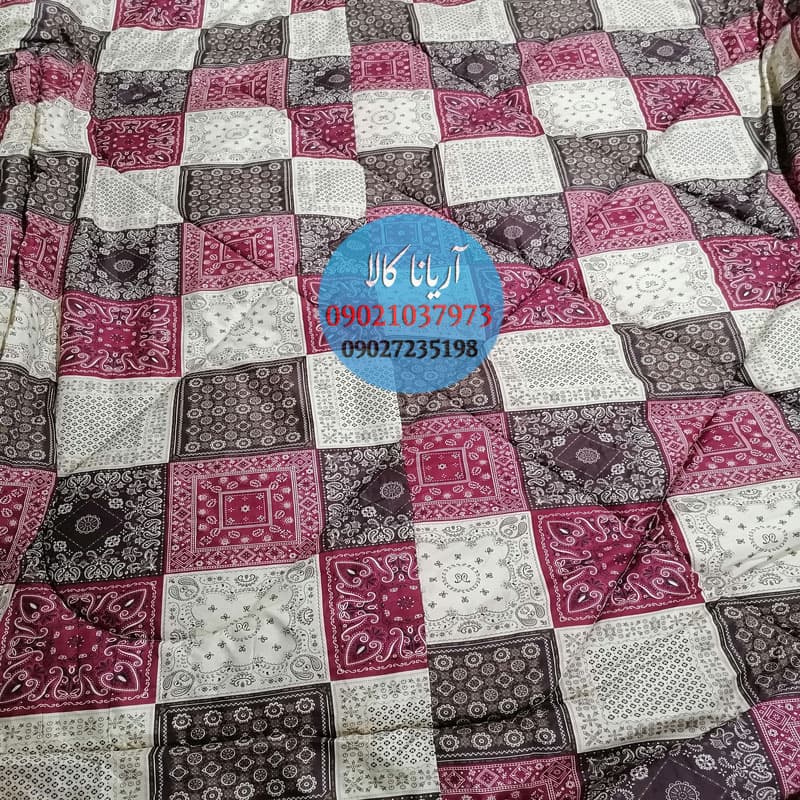لحاف کرسی آریانا کالا طرح چهل تیکه قرمز سایز 300در300 سانتی متر — تصویر ۴