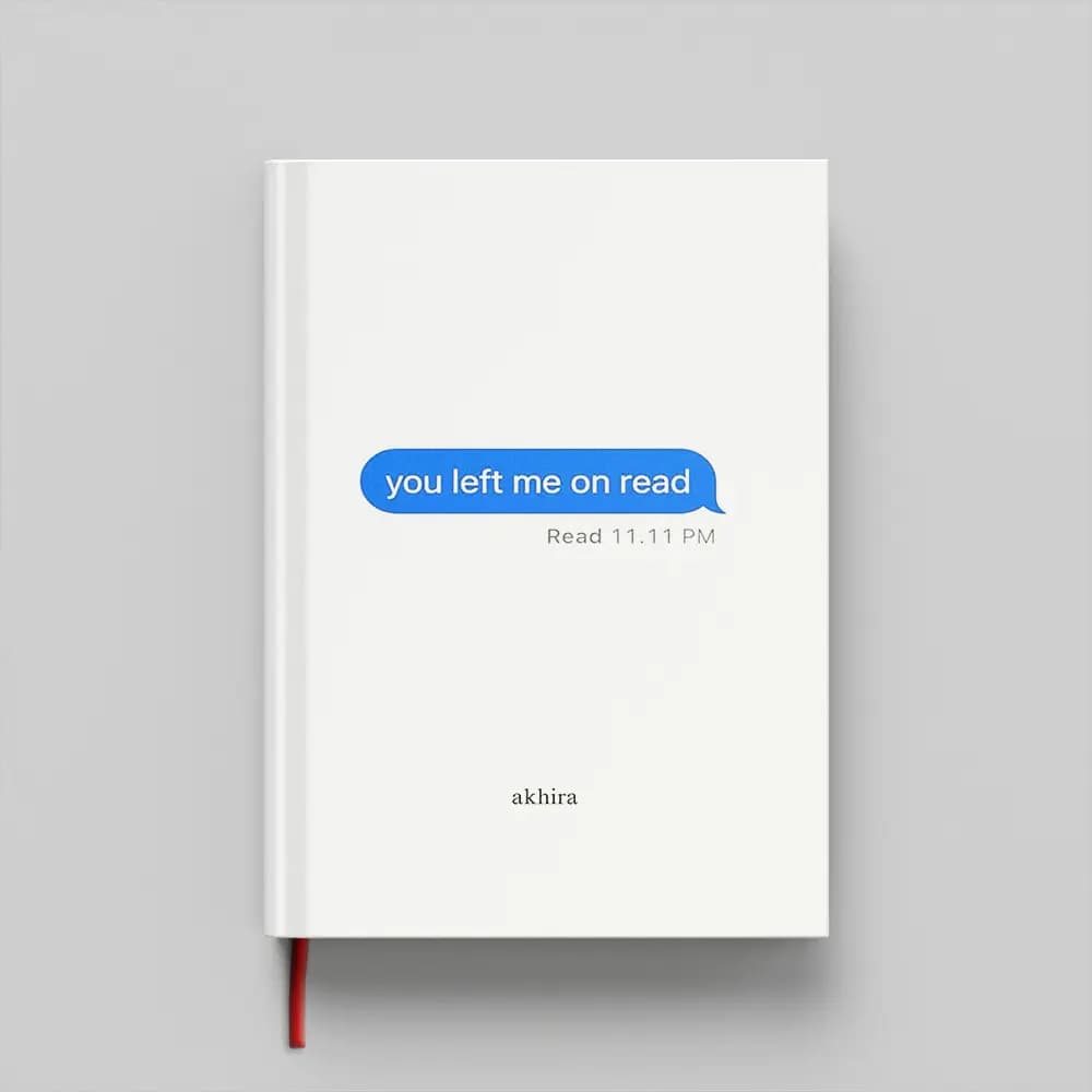 کتاب you left me on read جلد سخت (HARDCOVER)