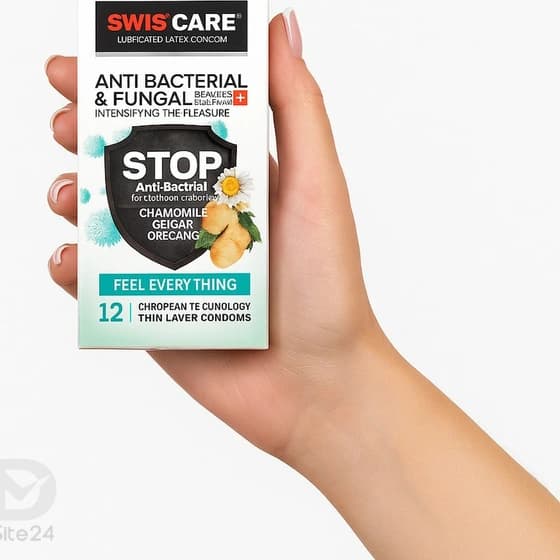 کاندوم سوئیس کر مدل Anti Bacterial و ضد قارچ بسته ۱۲ عددی