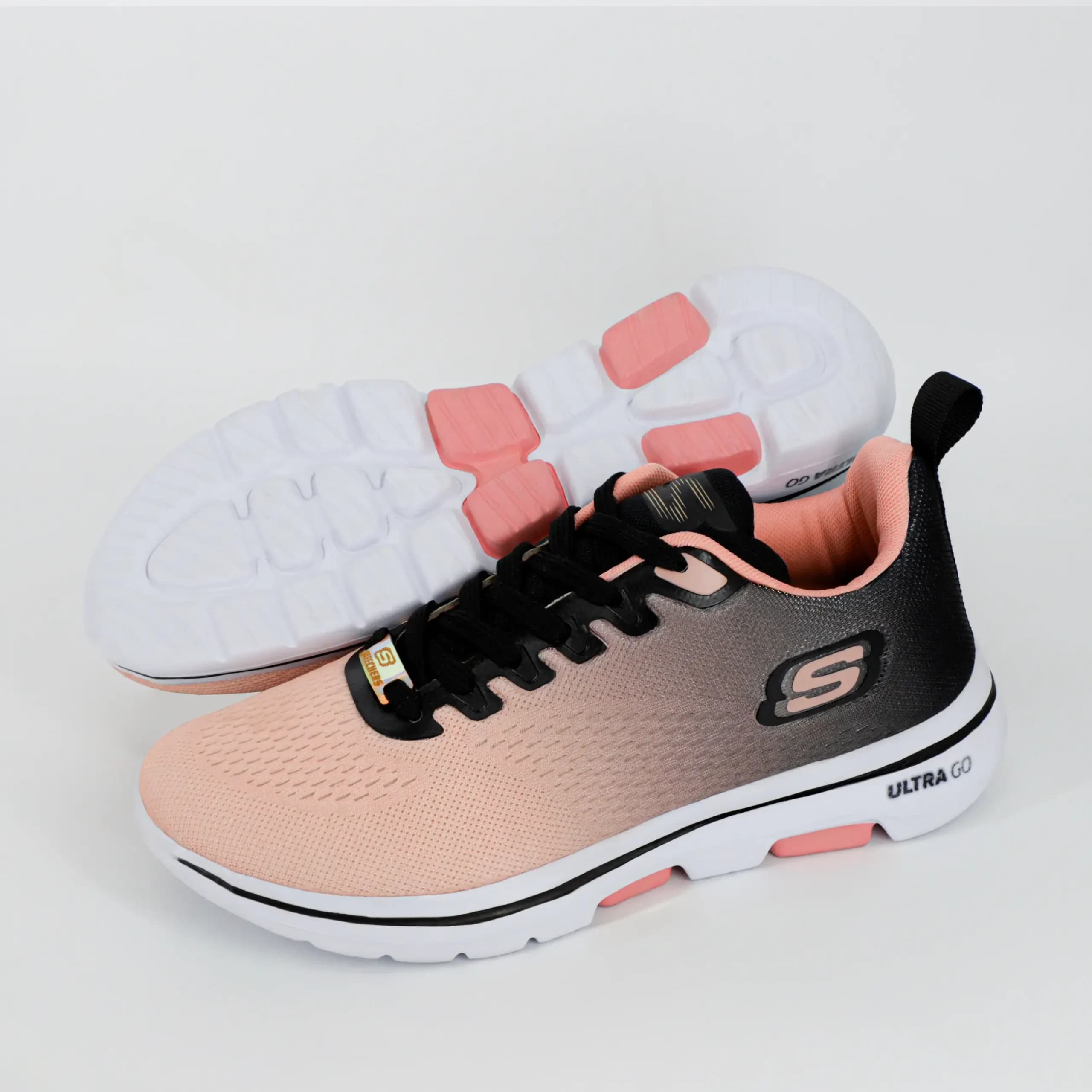 کتونی اسکیچرز Skechers طبی زنانه رنگ گلبهی کد 605 — تصویر ۲