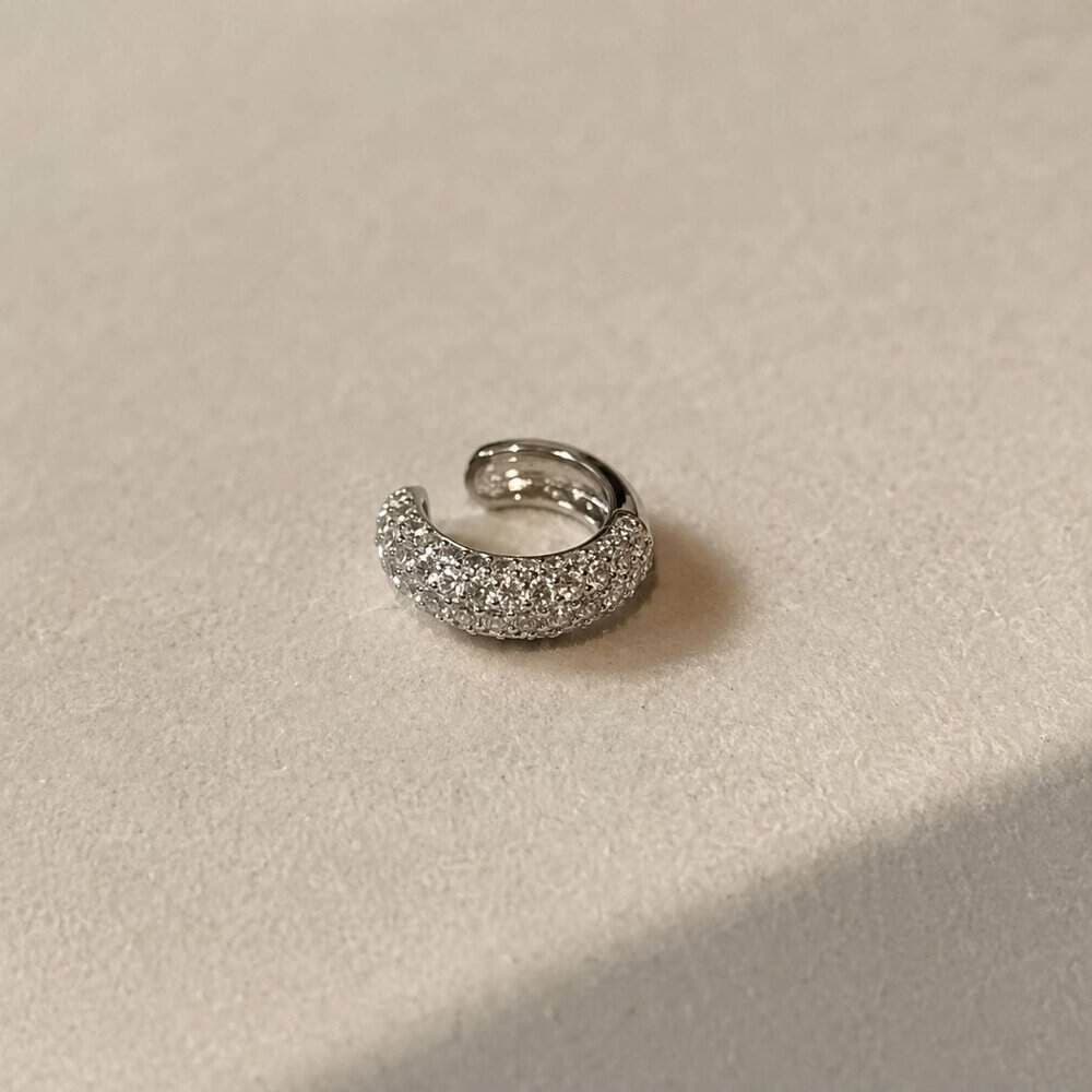 ایرکاف نگین‌دار نقره‌ای مدل Pave Shine — تصویر ۳