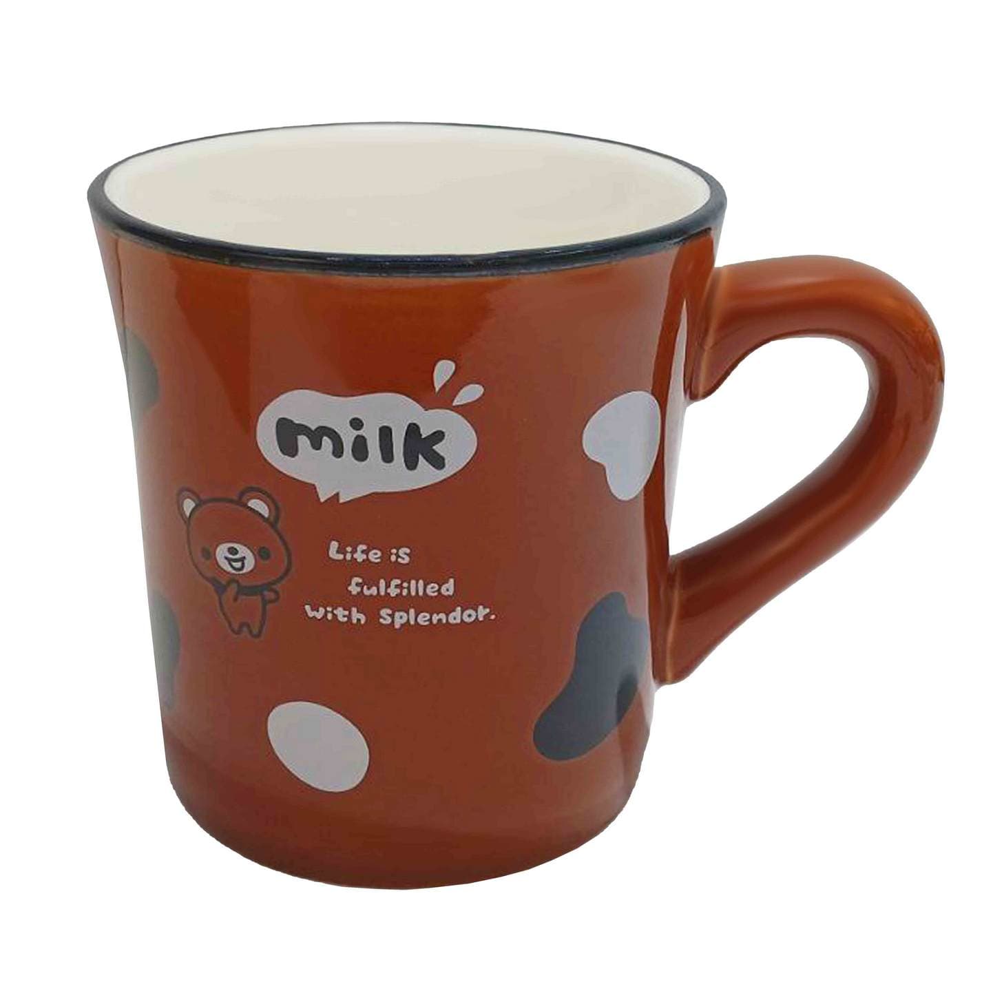 ماگ و لیوان سرامیکی تکست MILK عروسکی – خرس قهوه ای