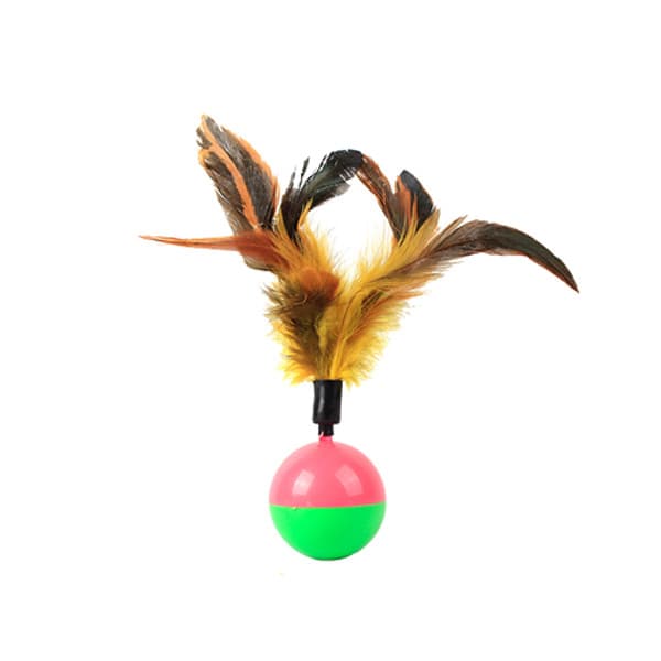 اسباب بازی گربه توپ تعادلی پردار (مدل Balance Ball ) قطر 5 سانتی متر