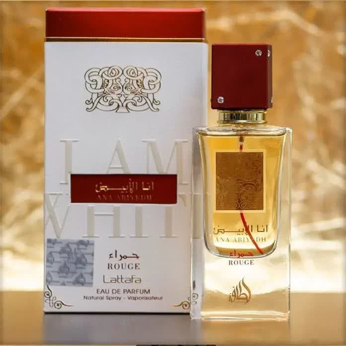 ادکلن انا الابیض حمراء (قرمز) لطافه 60ML Lattafa Ana Abiyedh Rouge 60ML — تصویر ۳