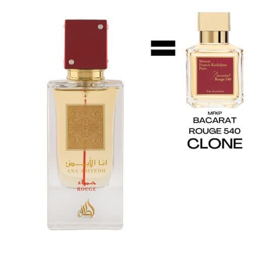 ادکلن انا الابیض حمراء (قرمز) لطافه 60ML Lattafa Ana Abiyedh Rouge 60ML — تصویر ۴