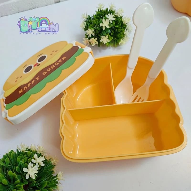 ظرف غذا فانتزی دوقفله Happy Burger — تصویر ۳