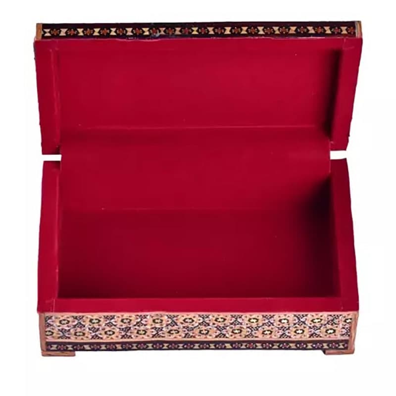 جعبه خاتم کاری مدل تذهیب خاتم استخونی — تصویر ۵