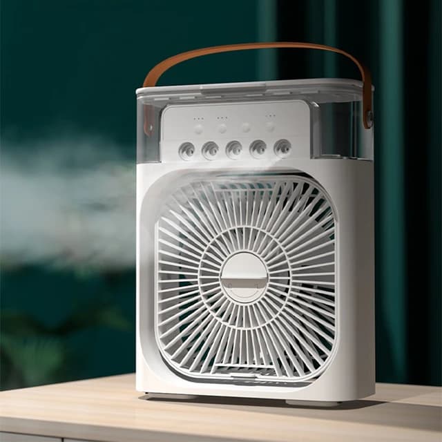 مینی پنکه مه پاش برند رنگ سفید مدل mini cooling fan
