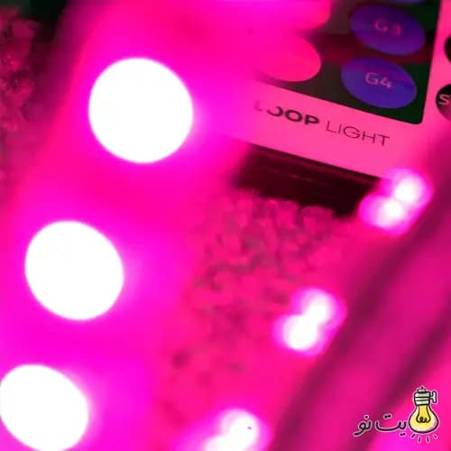 ریسه RGB نواری 12 ولت 5050 لوپ لایت تراکم 60 لامپ — تصویر ۴