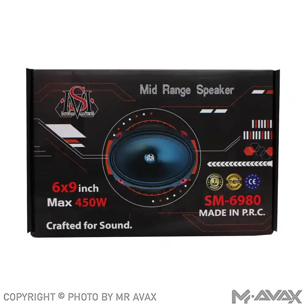 میدرنج 9*6 اینچ سوند میکرز مدل SM-6980 (دو عددی) — تصویر ۳