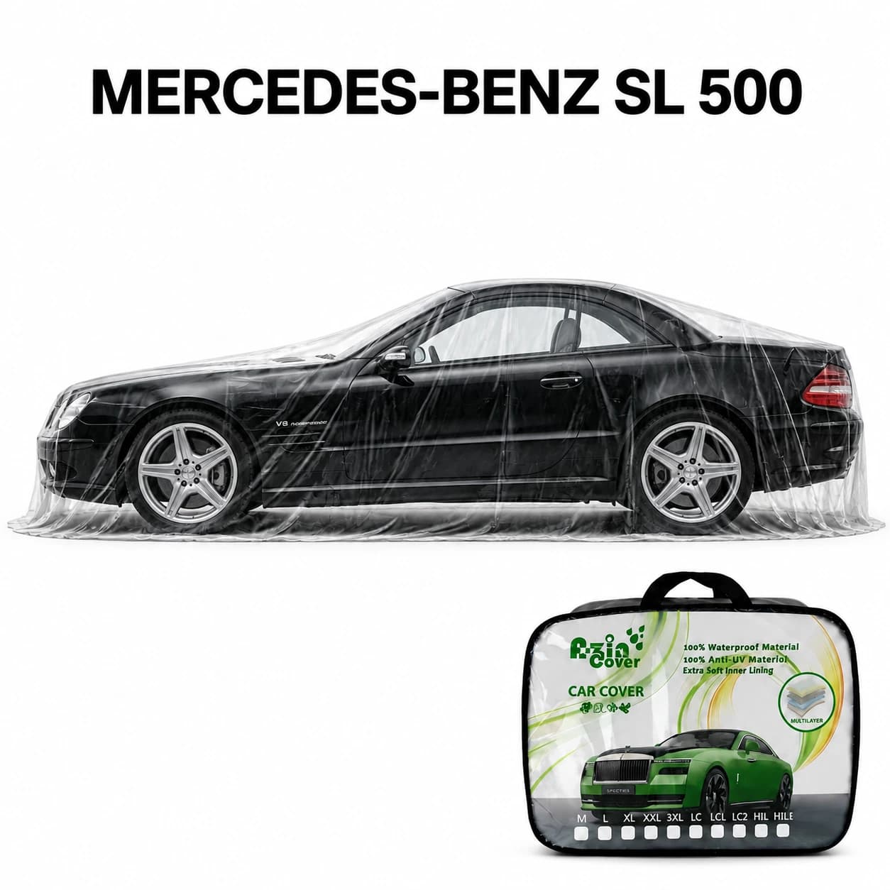 چادر 4 فصل چند لایه مرسدس بنز SL 500 آذین روکش