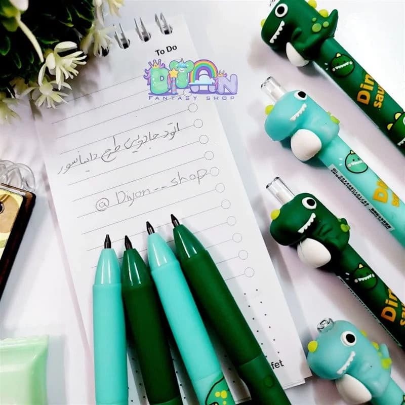 اتود بینهایت(مدادجادویی)فشاری دایناسور برند KUKI — تصویر ۲