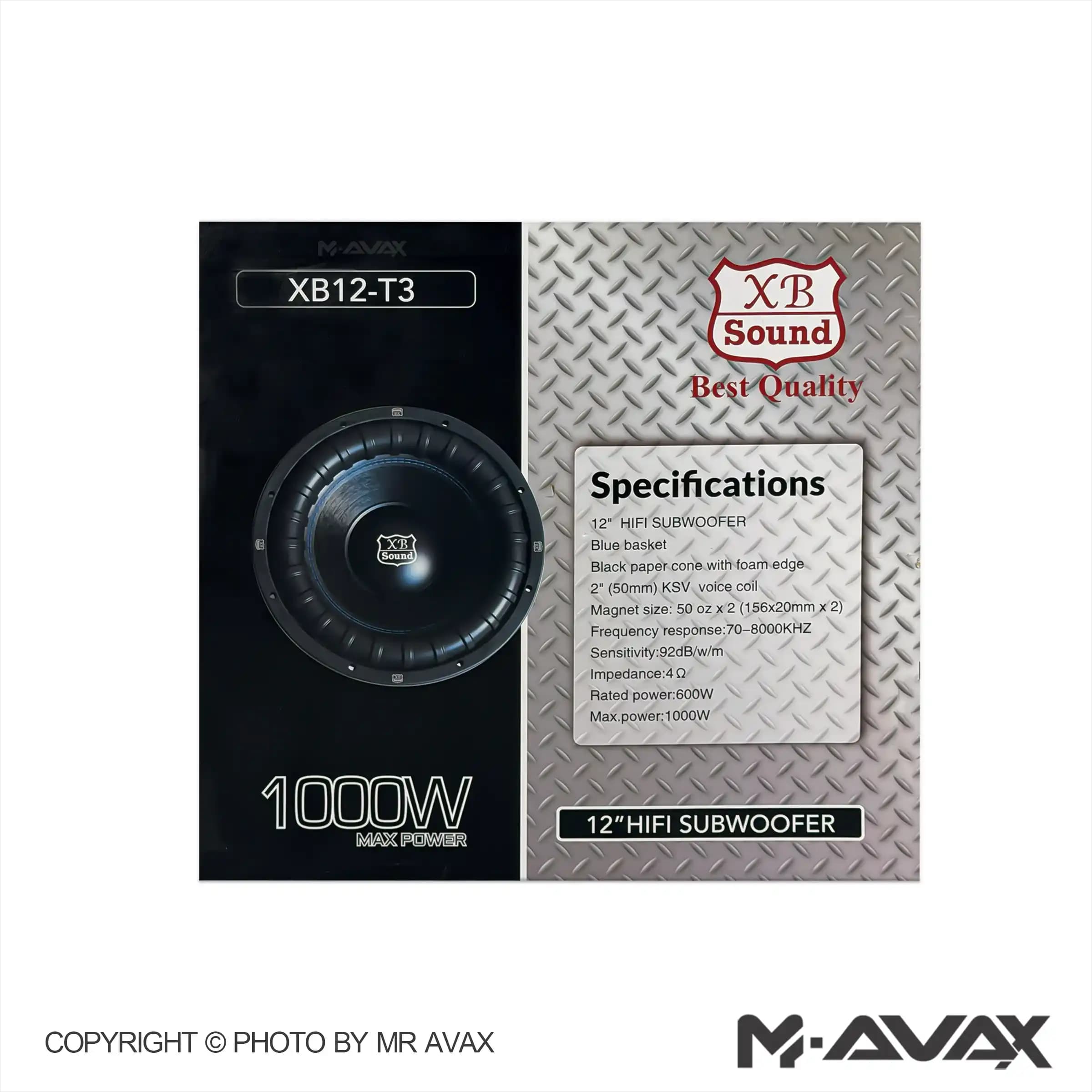 ساب ووفر 12 اینچ ایکس بی ساند XB12-T3 — تصویر ۳