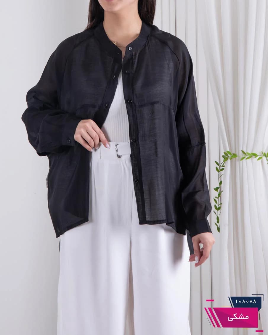 شومیز شیشه ای پری ساتن ZARA — تصویر ۲