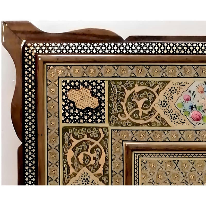 ساعت خاتم کاری چهارگوش صلیب با صفحه میناکاری — تصویر ۳