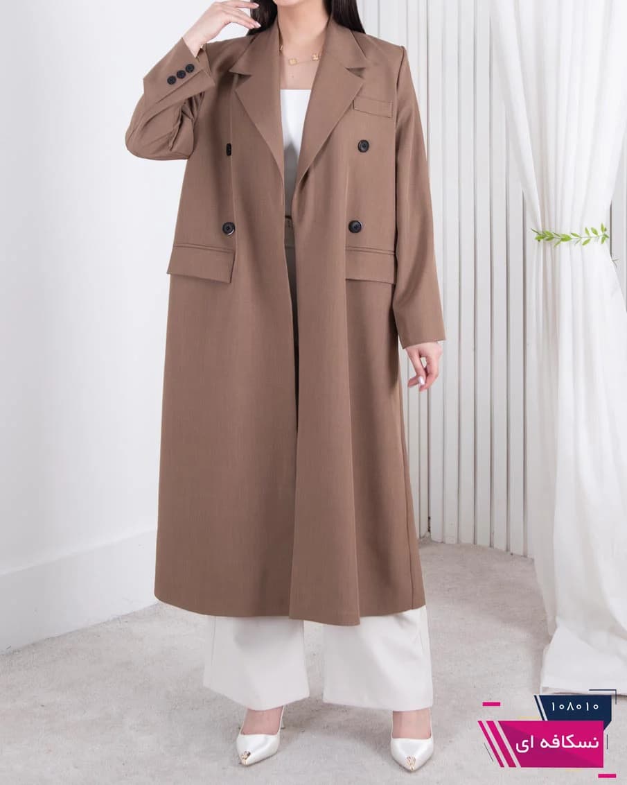 مانتو بلند تک جیب زارا MOSSELLI — تصویر ۲