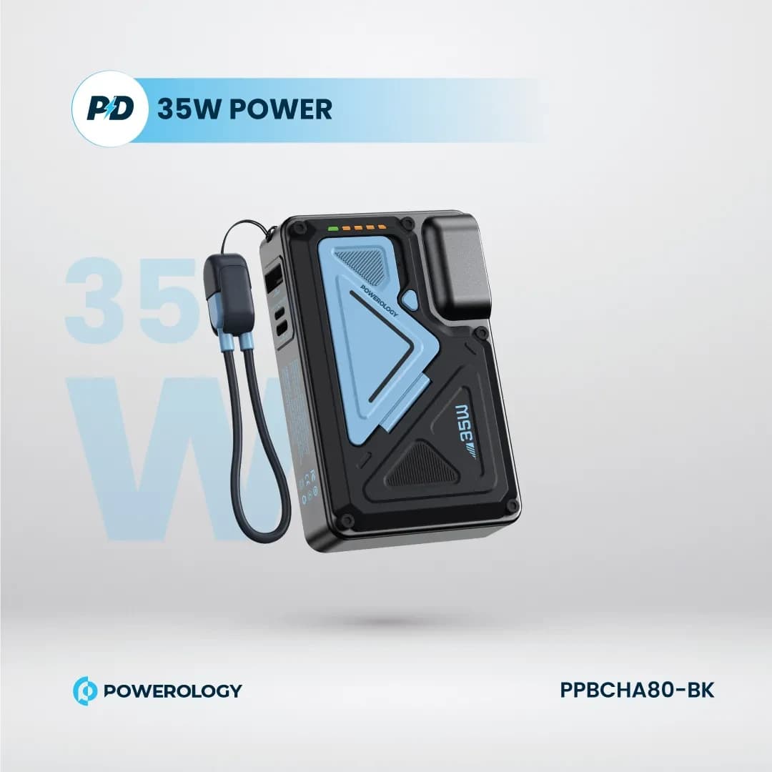 شارژر و پاوربانک 10000mAh پاورولوژی Powerology PPBCHA80-BK — تصویر ۷