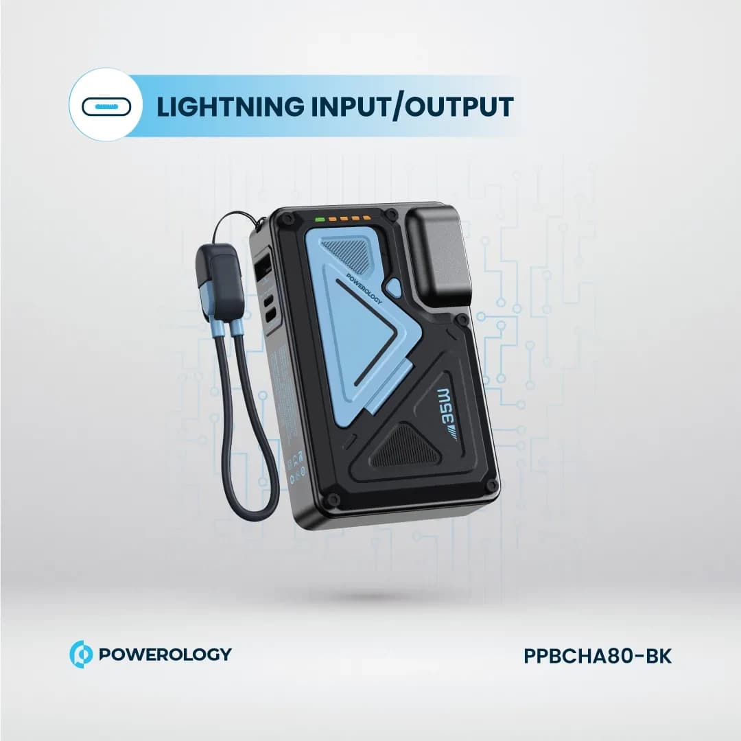 شارژر و پاوربانک 10000mAh پاورولوژی Powerology PPBCHA80-BK — تصویر ۶