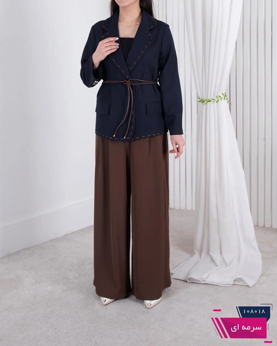 کت دخترونه یقه کوک دوزی ZARA — تصویر ۳