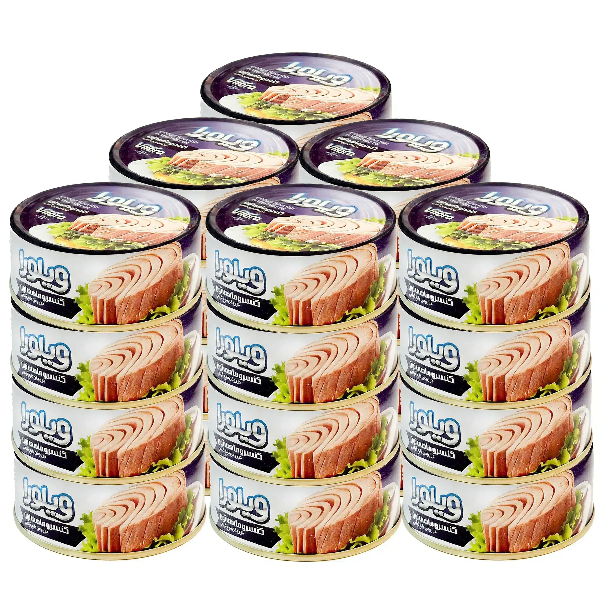 کنسرو ماهی تن در روغن گیاهی ویلورا – 120 گرم بسته 24 عددی
