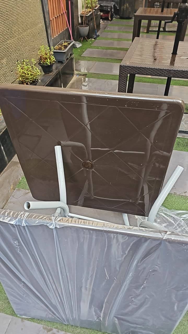 میز مربع تاشو پایه فلزی 723 — تصویر ۷