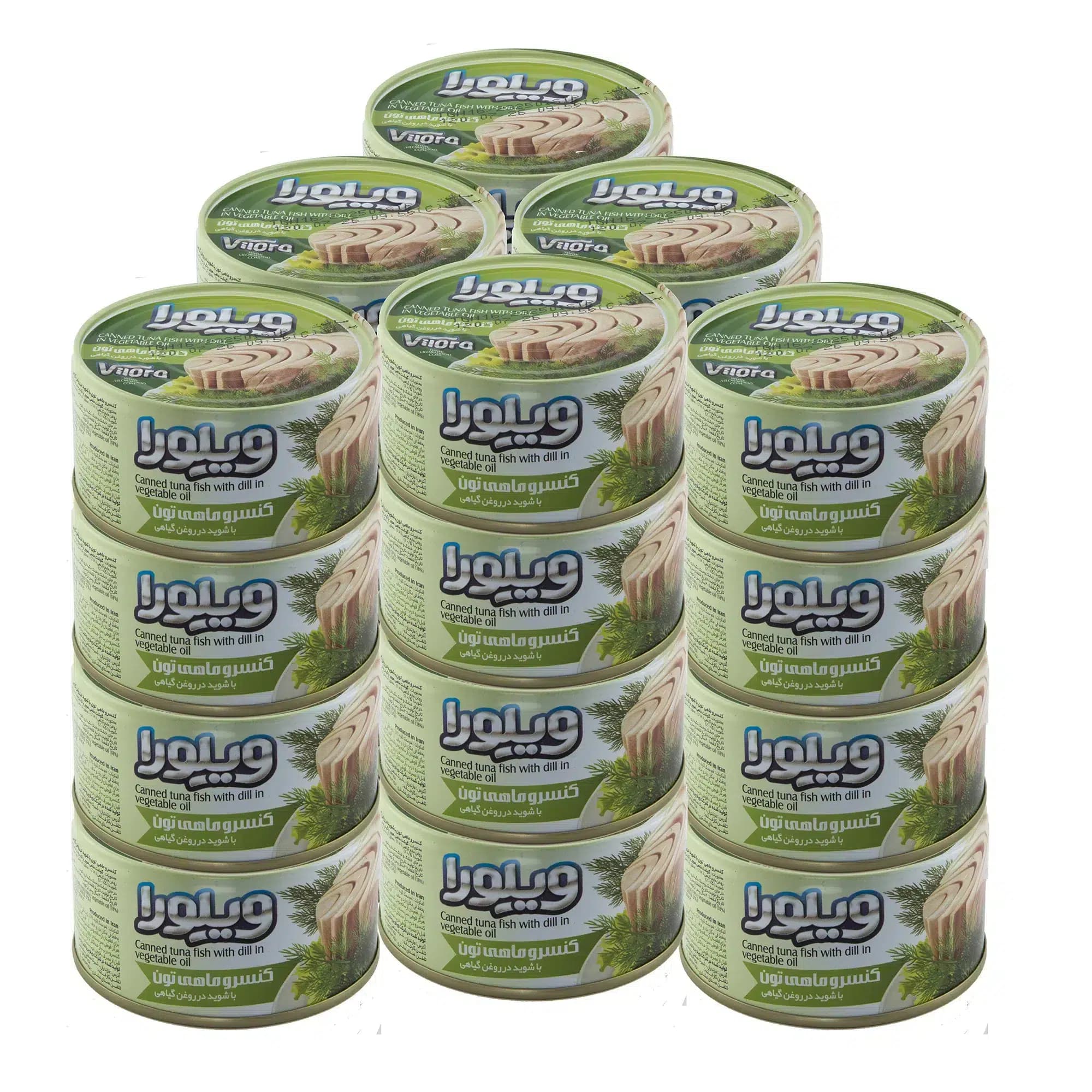 کنسرو ماهی تن ویلورا با شوید در روغن گیاهی – 180 گرم – بسته 24 عددی