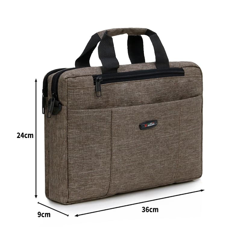 کیف نوت بوک و تبلت دو دسته Roncato مدل 606 برزنتی با ضربه گیر لپ تاپ 14 اینچ — تصویر ۵