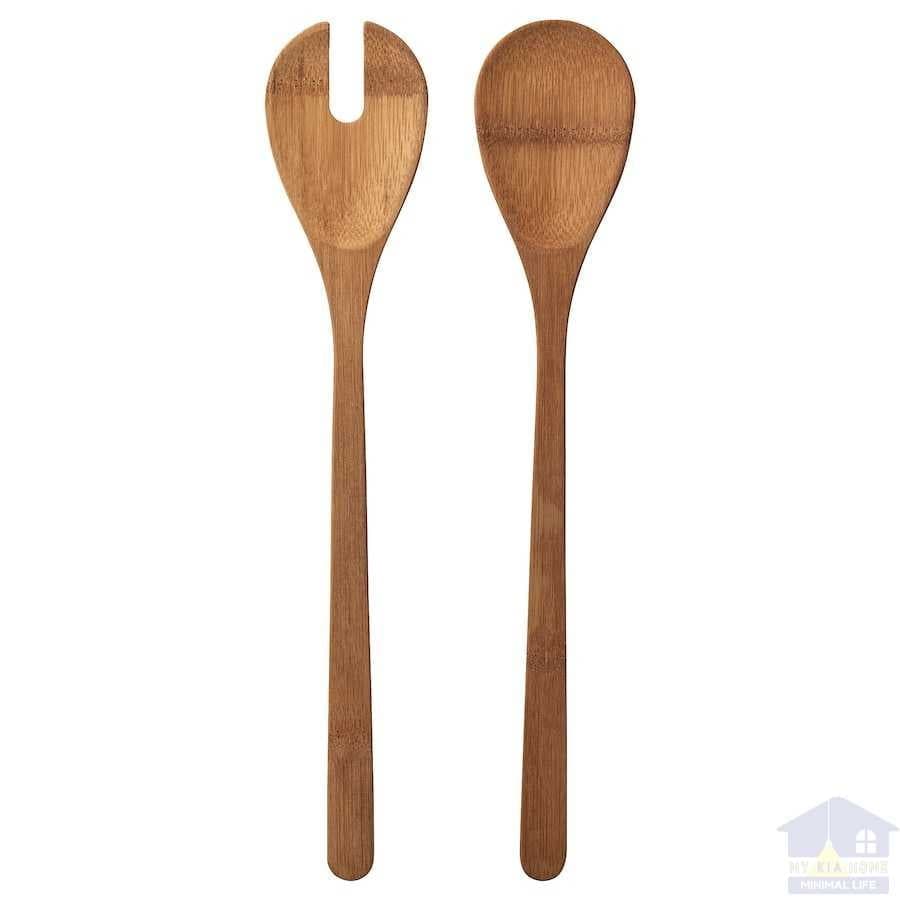 قاشق سالاد چوبی ایکیا مدل GRONSAKER — تصویر ۵