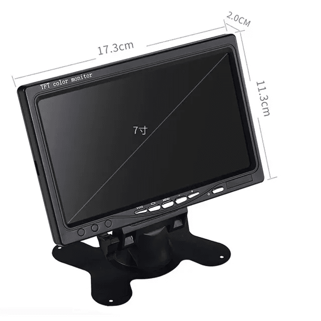 مانیتور خودرو 7 اینچ فول اچ دی TFT HD LED و VGA برند cctv super — تصویر ۵