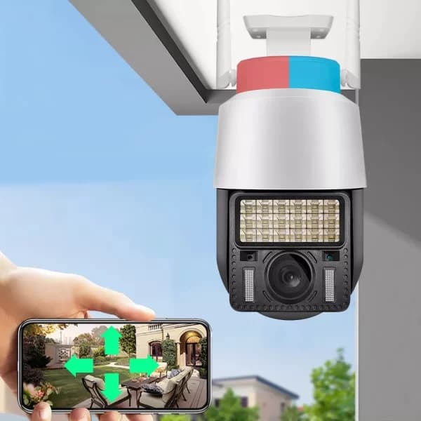 دوربین بیسیم تحت شبکه وای فای مینی اسپید دام پلیسی V380 زوم دار دید در شب رنگی — تصویر ۲