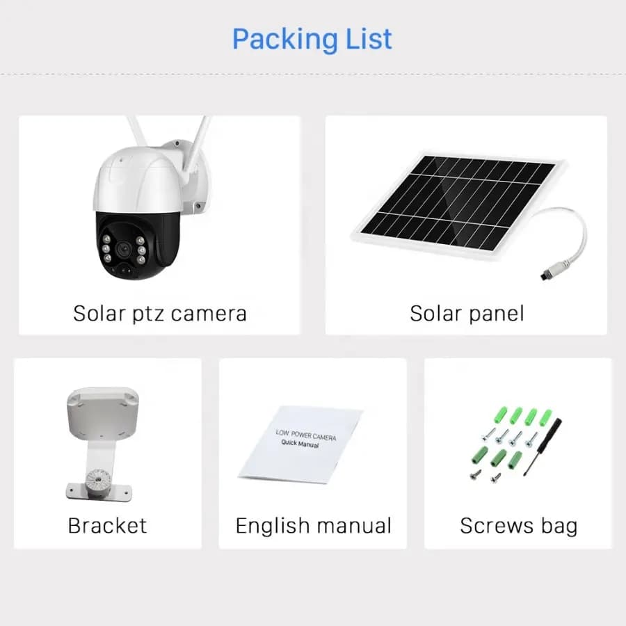 دوربین مینی اسپید دام 2مگاپیکسل سیمکارتی سولار خورشیدی v380pro — تصویر ۳