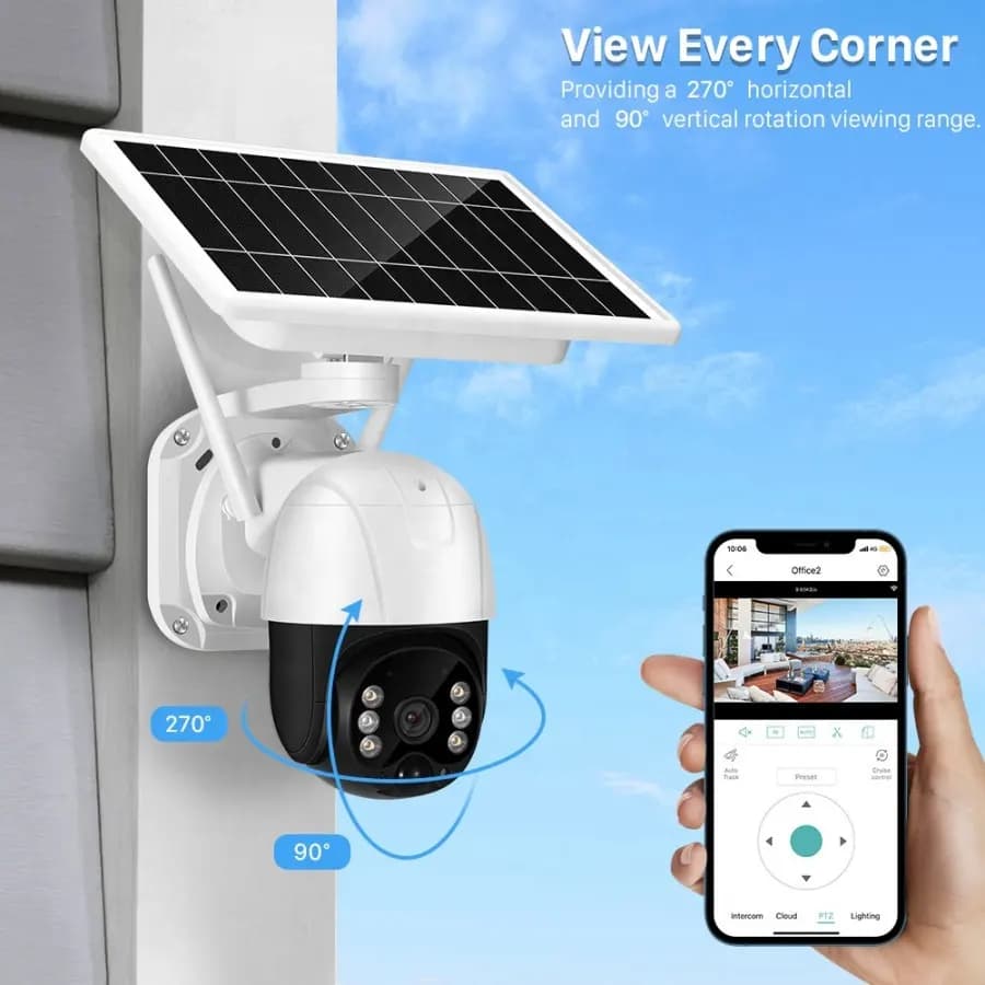 دوربین مینی اسپید دام 2مگاپیکسل سیمکارتی سولار خورشیدی v380pro — تصویر ۴