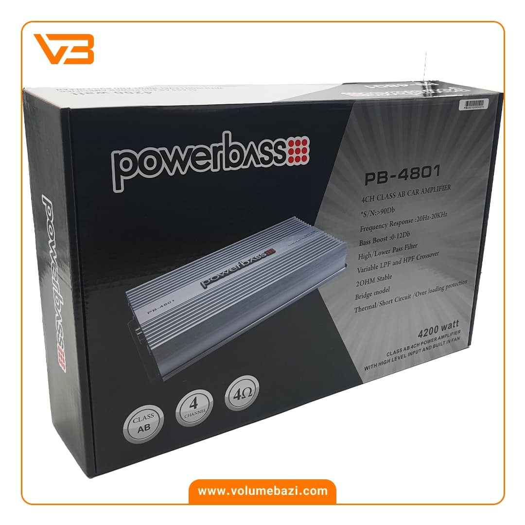 آمپلی فایر 4 کانال پاور بیس مدل PB-4801 — تصویر ۴