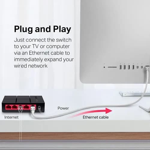 سوئیچ 5 پورت مرکوسیس مدل MS105G — تصویر ۲