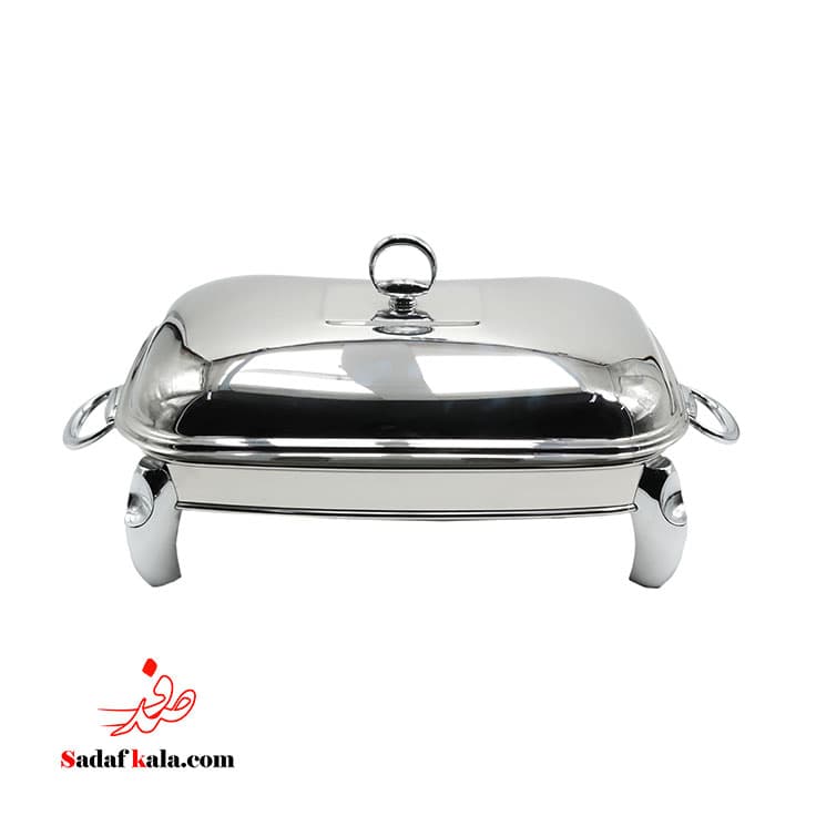 سوفله مستطیل بزرگ پافیلی نقره ای ریور(4)/WD207 — تصویر ۲