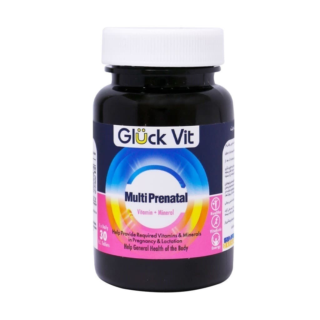 روکش دار مولتی پریناتال گلوک ویت 30 عدد | Gluk vit Multi Prenatal 30 F.C Tablets