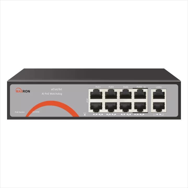 سوئیچ 8 پورت PoE مکسرون مدل MSW-3008FP-2FL-120I/ODN-V2