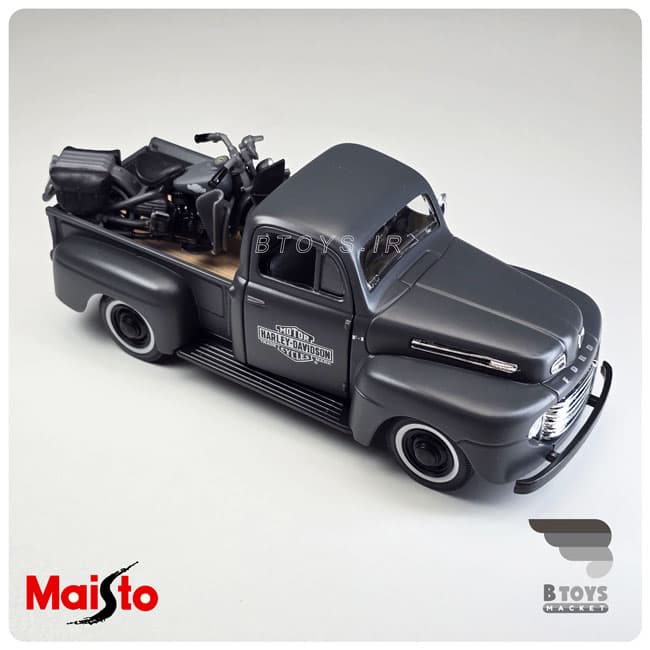 ماکت فورد اف یک پیکاپ کاستوم مایستو(Ford F1-pickup HARLLEY DAVIDSON Maisto) — تصویر ۴