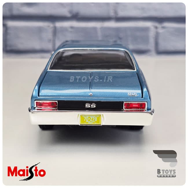 ماکت شورولت نووا اس اس 1970 آبی مایستو(Chevrolet NOVA SS Maisto) — تصویر ۵