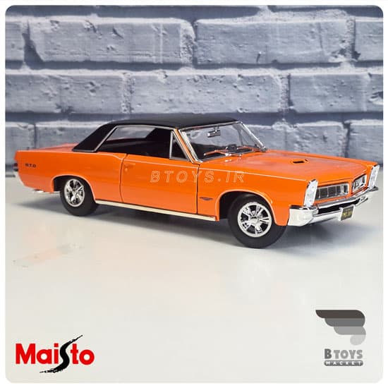 ماکت پونتیاک جی تی او 1965 نارنجی مایستو(Pontiac GTO 1965 Maisto) — تصویر ۴