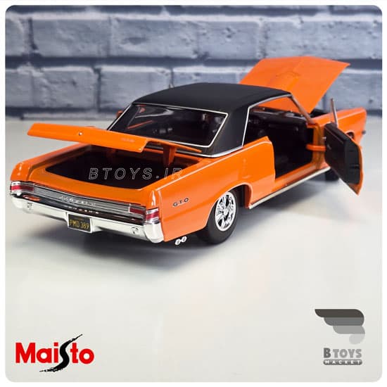 ماکت پونتیاک جی تی او 1965 نارنجی مایستو(Pontiac GTO 1965 Maisto) — تصویر ۲