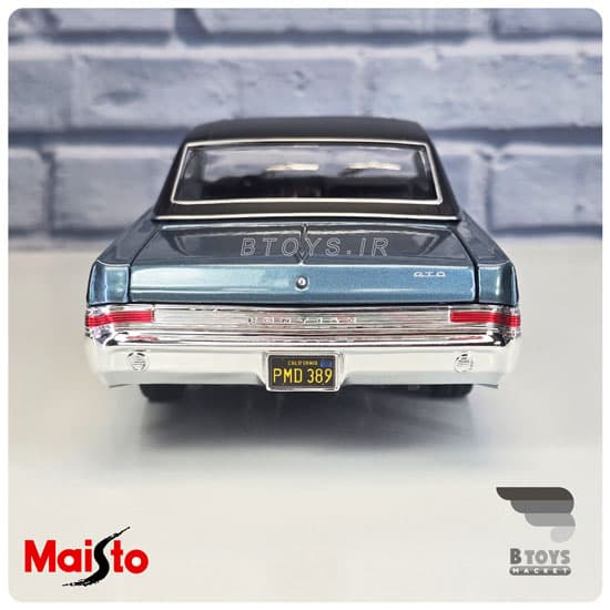 ماکت پونتیاک جی تی او 1965 خاکستری مایستو(Pontiac GTO 1965 Maisto)مقیاس:1/18 — تصویر ۶