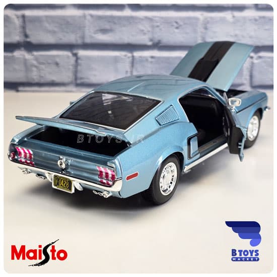 ماکت فورد موستانگ جی تی 1967 آبی مایستو(Ford mustang GT 1967 Maisto) — تصویر ۲