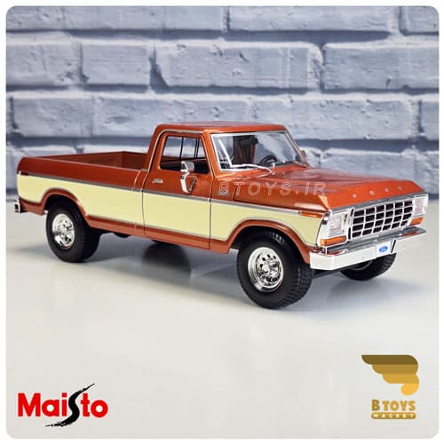 ماکت فورد پیکاپ اف150 قهوه ای 1979مایستو(Ford f150 pickup 1979 Maisto) — تصویر ۷