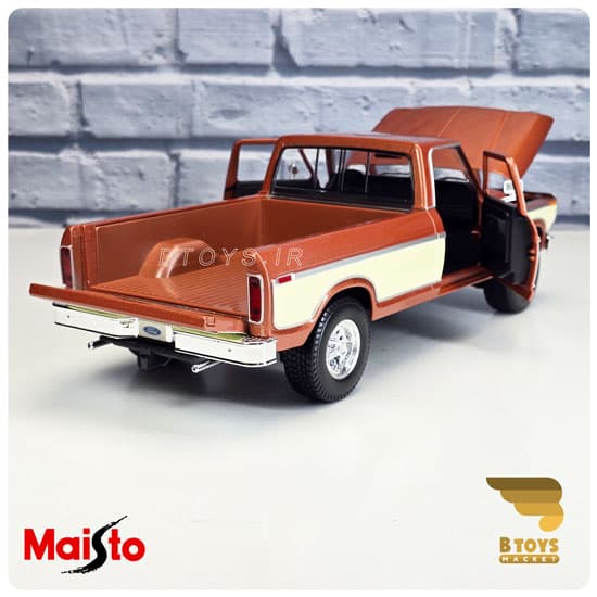 ماکت فورد پیکاپ اف150 قهوه ای 1979مایستو(Ford f150 pickup 1979 Maisto) — تصویر ۲