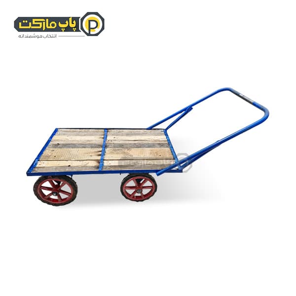 گاری سنتی دستی 80*120 شَفت 20 تحمل بار 600 کیلو