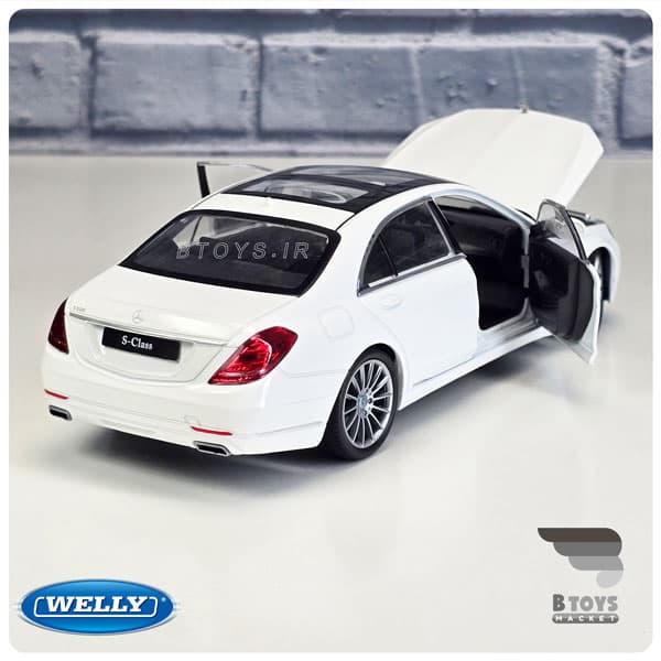 ماکت مرسدس بنز اس500 سفید ویلی(Mercedes Benz S500 welly) — تصویر ۲