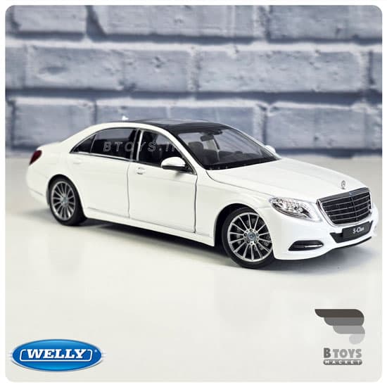 ماکت مرسدس بنز اس500 سفید ویلی(Mercedes Benz S500 welly) — تصویر ۵