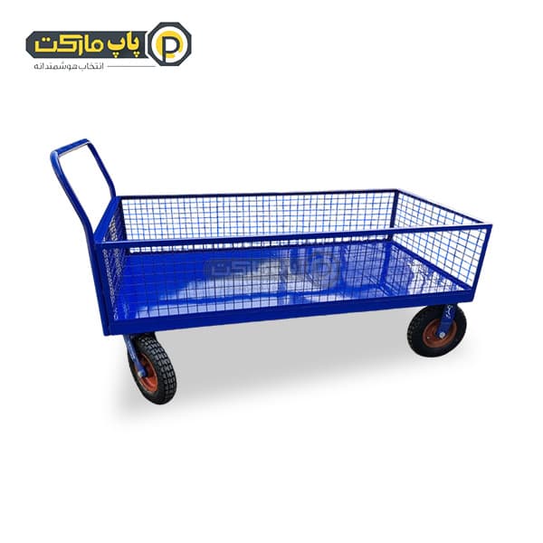 گاری 2*1 30سانت توری چهار طرف با چرخ فرغونی بادی شرکتی