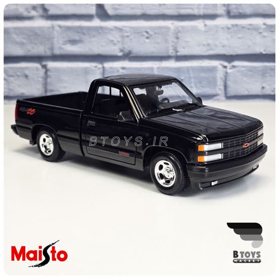 ماکت شورولت 454 اس اس 1993 پیکاپ مشکی مایستو(Chevrolet 454 SS 1993 Pick-up Maisto) — تصویر ۶